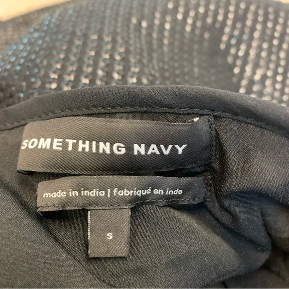 Something Navy Black Sequin Skirt Sz S NWOT - Picture 8 of 13